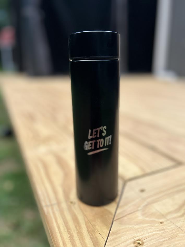 Insulated Stainless Steel Water Bottle 'Let's Get To It'