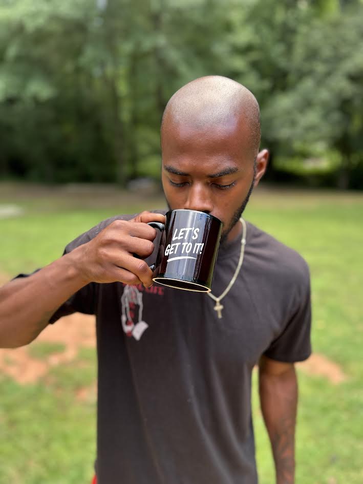 Glass Coffee Mug 'Let's Get To It!'